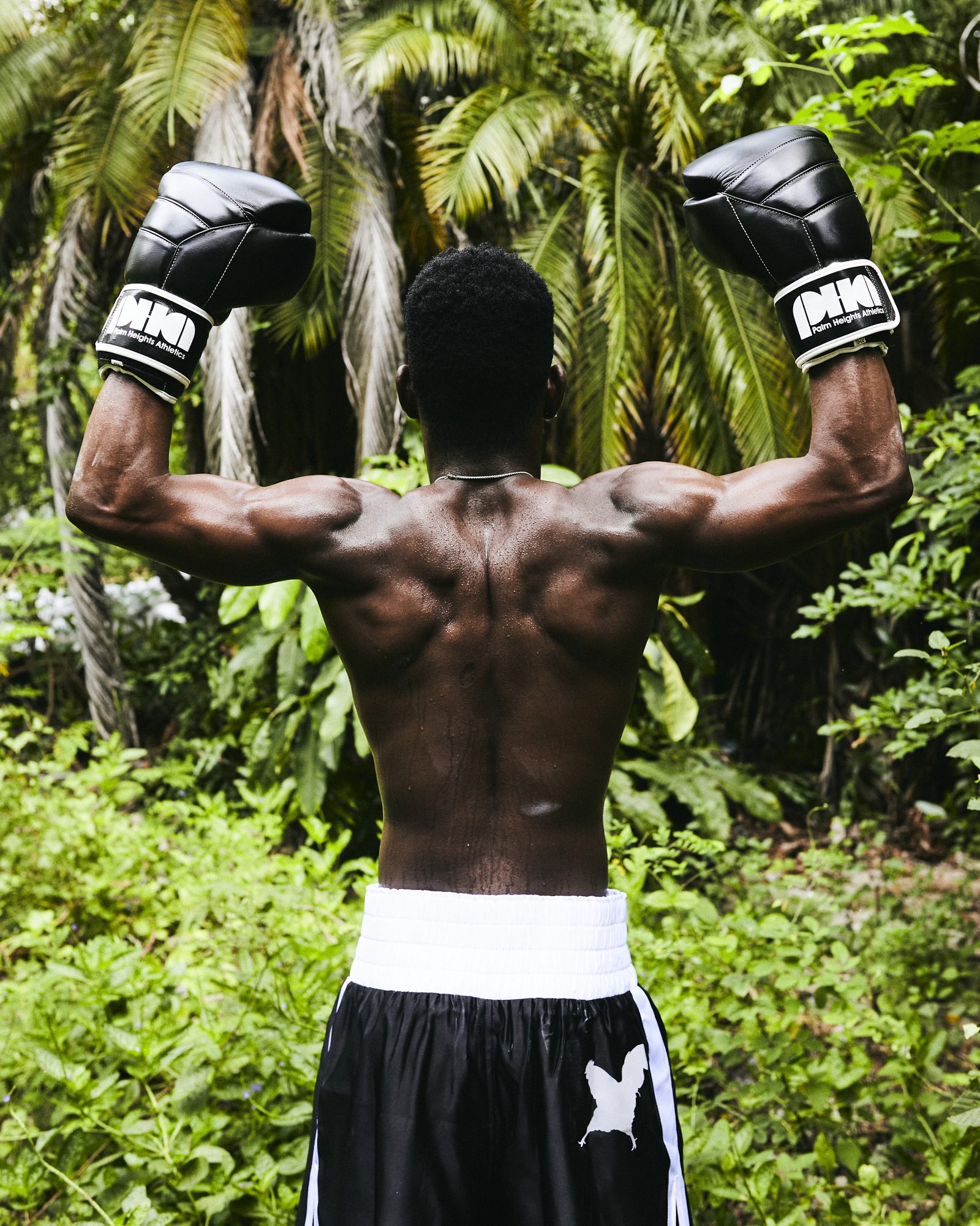 Training among the palms in Palm Heights Athletics gloves