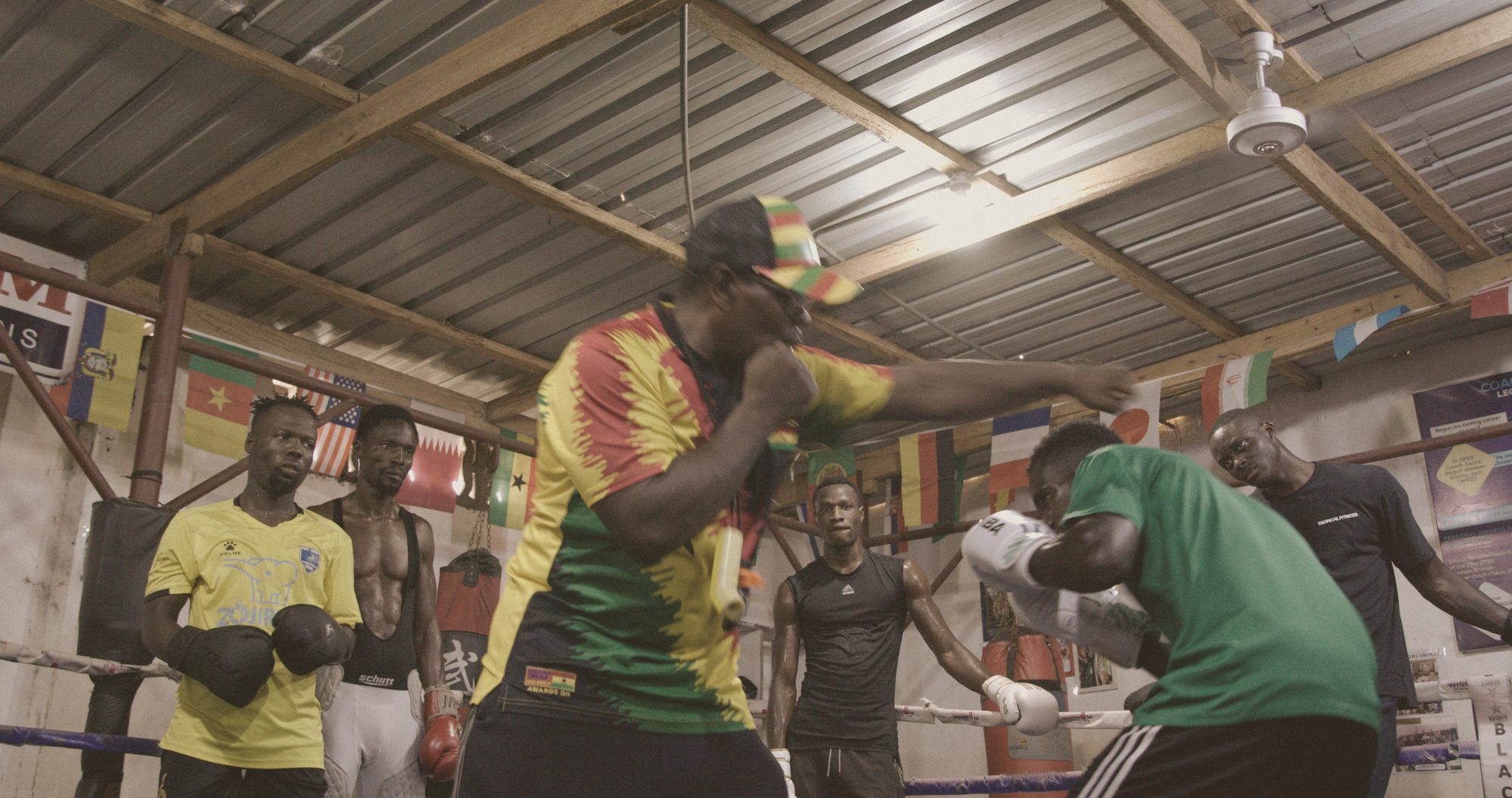 Combat School session at Wisdom Boxing Gym, Accra