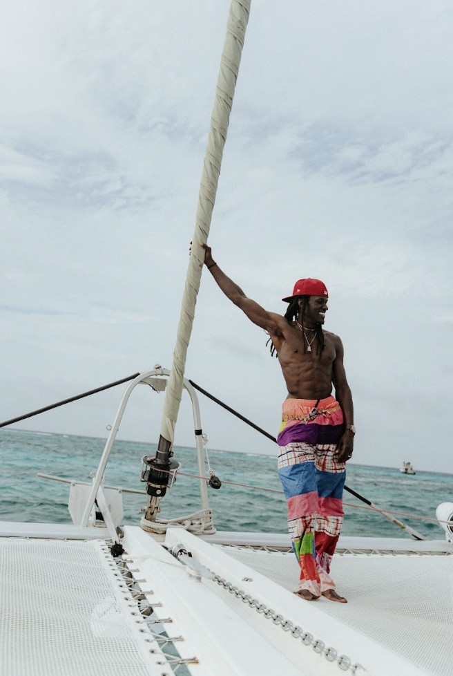 On the catamaran during a boat day. Sam Su