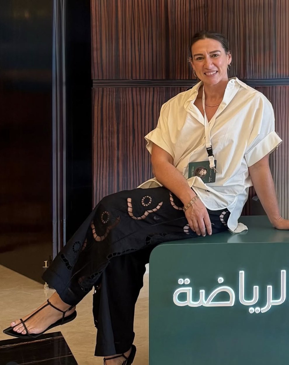 Jennifer at Riyadiya, the Saudi Sports Ministry women's sport conference in Riyadh