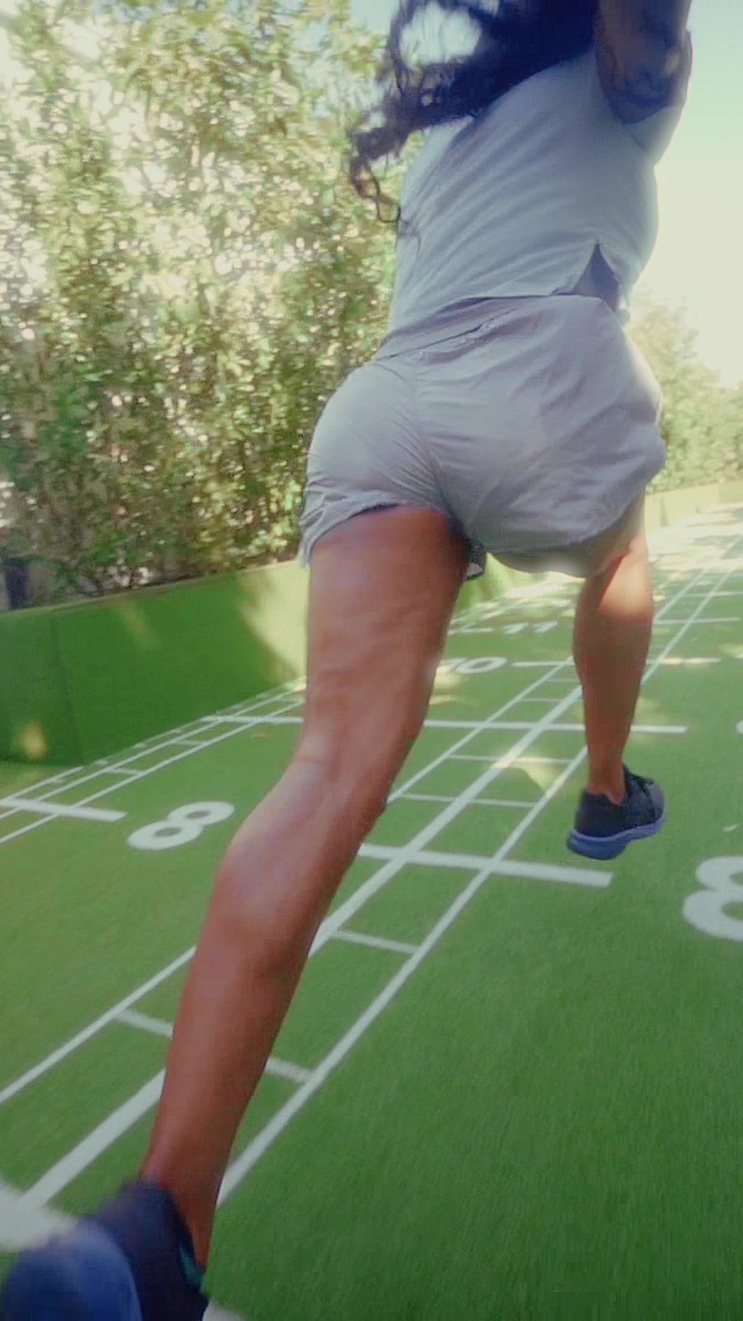 The green turf lane in the Palm Heights Athletics garden gym. Sam Su